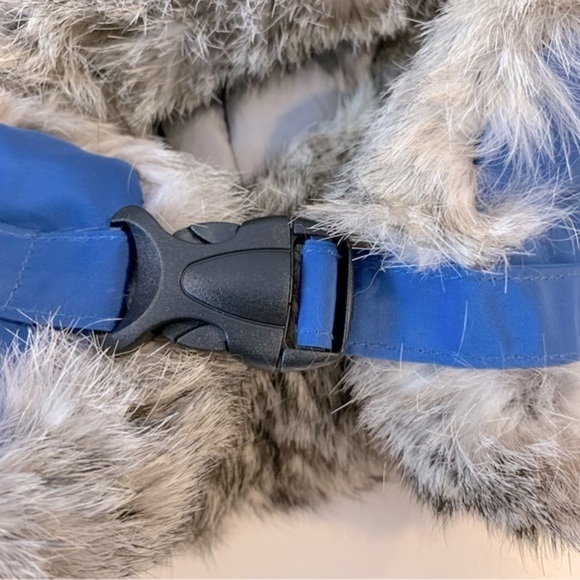 Nathaniel Cole Blue Puffer Fur Lined Aviator Winter Hat Ear Flaps Crowncap sz M - Picture 6 of 12